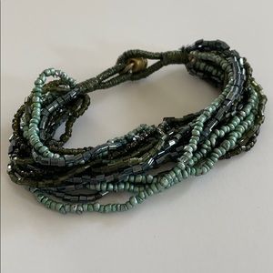 Beaded Bracelet (Green/Turquoise)